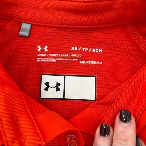 Under Armour Women's SS Orange‎ Auburn Tigers Solid  Golf Polo - Picture 7 of 9